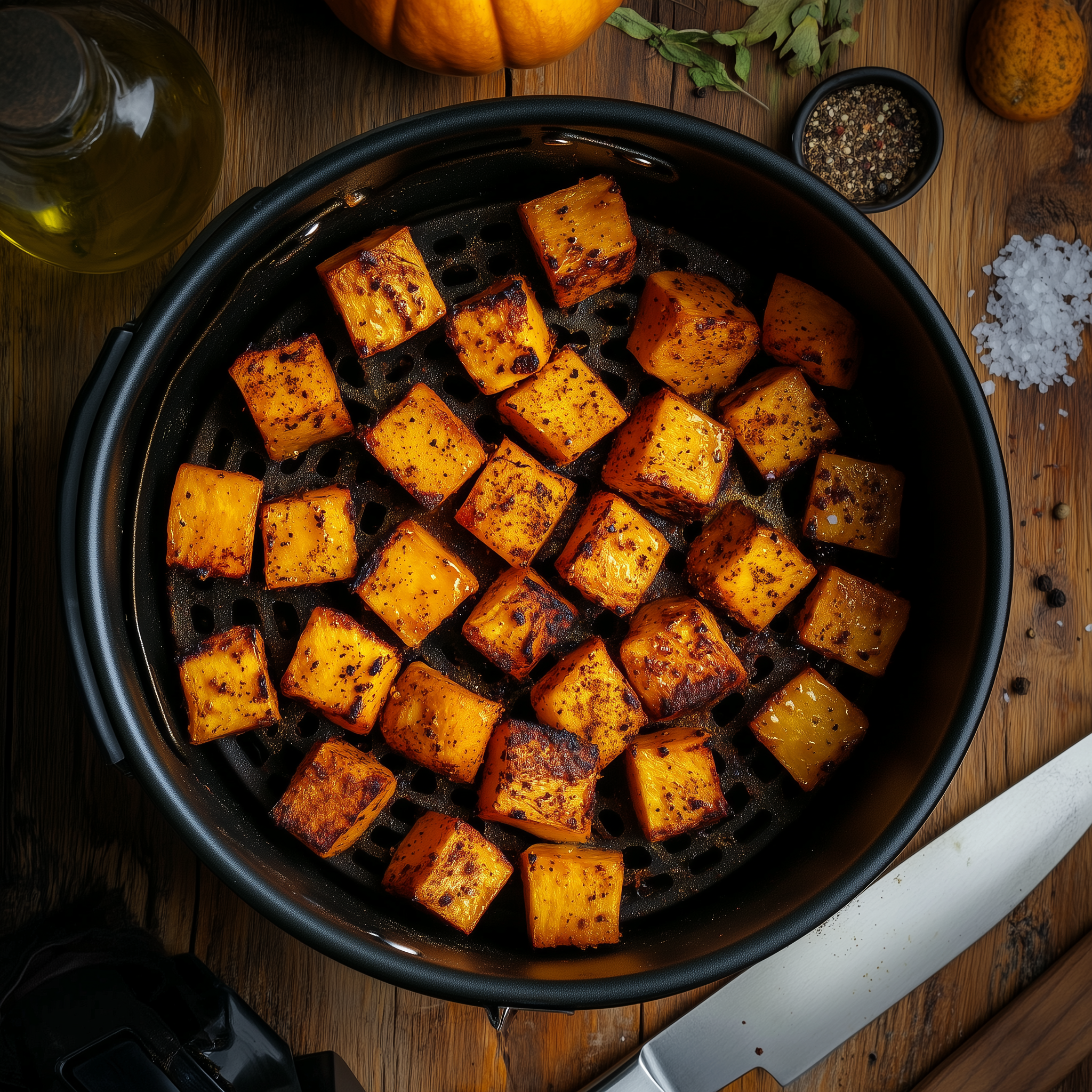 Geroosterde pompoen in de airfryer